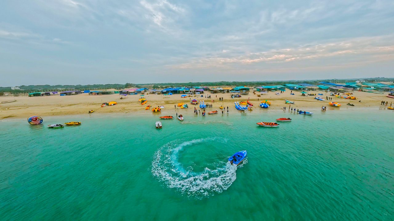 Shivrajpur Beach Blue Flag certified beach near Dwarka