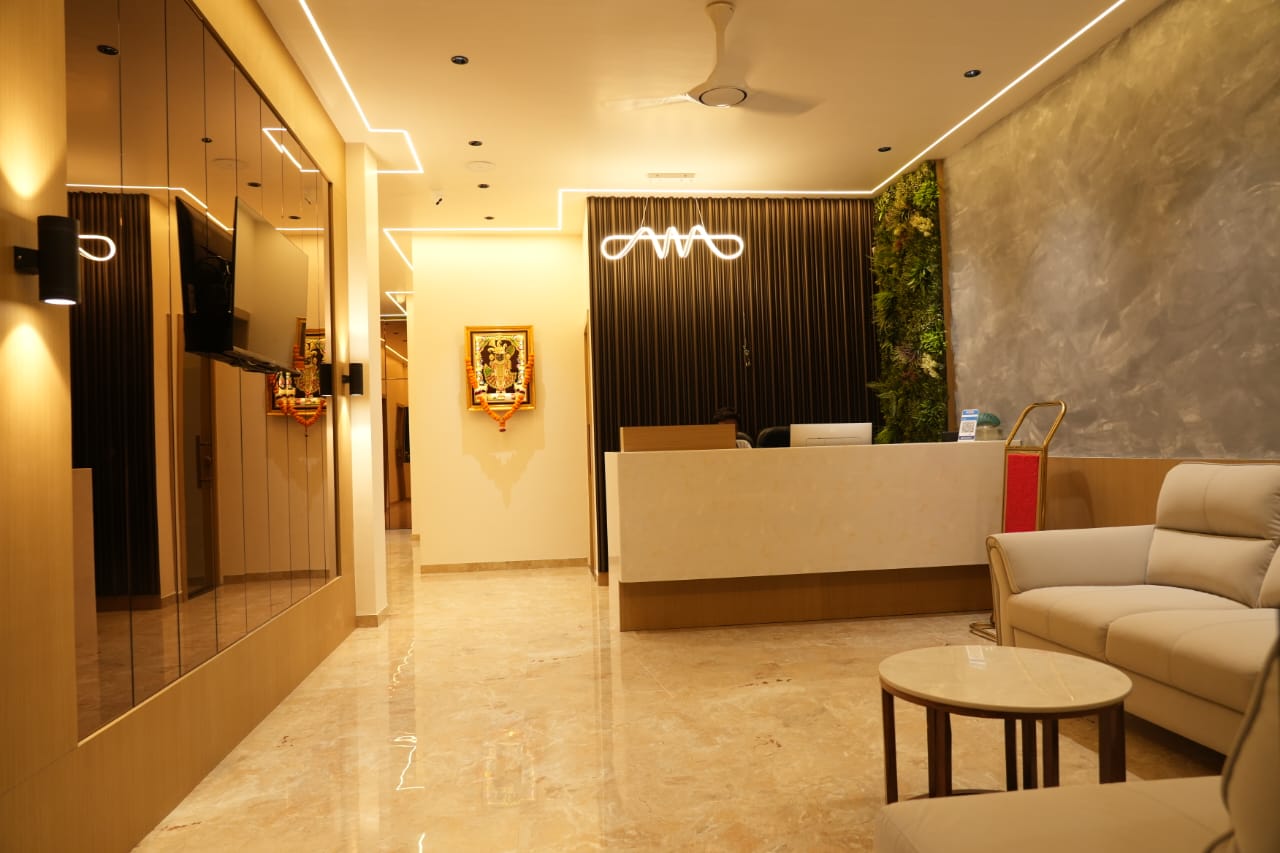 Elegant entrance of Hotel The Grand Om Krishna