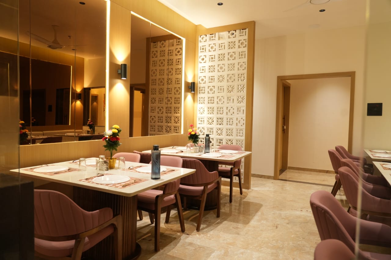 In-house restaurant at Hotel The Grand Om Krishna